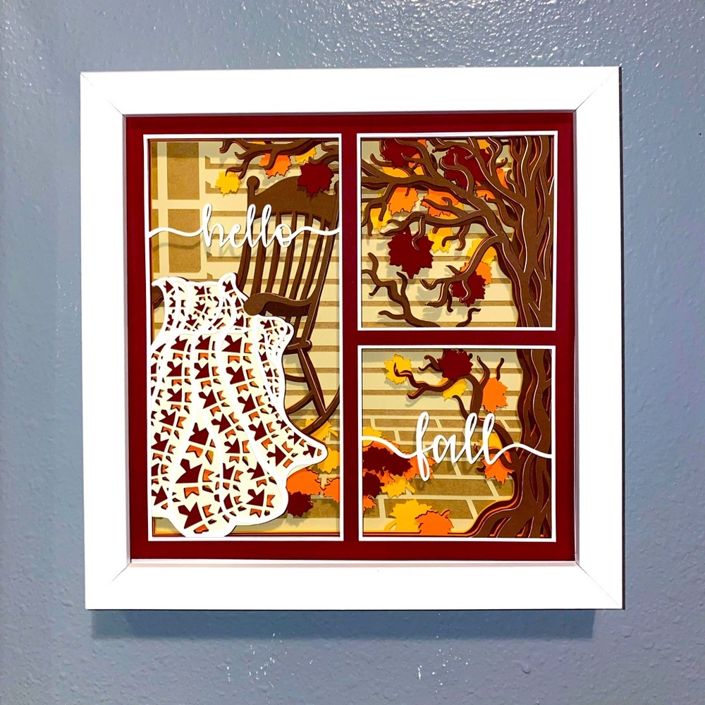 3D Hello Fall Shadowbox - Picture 7 of 8